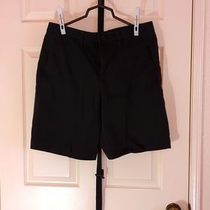 Black Flat Front Shorts